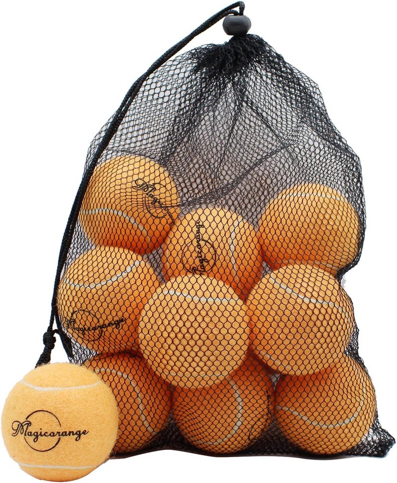 Magicorange Tennis Balls, 12 Pack Advanced Training Tennis Balls Practice Balls, Come with Mesh Bag for Easy Transport, Good for Beginner Training Ball - Image 1